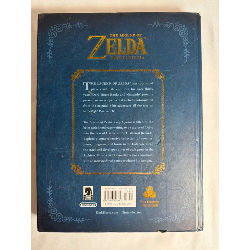 HARDCOVER Dark Horse The Legend of Zelda Encyclopedia Unisex OS Blue Excellent